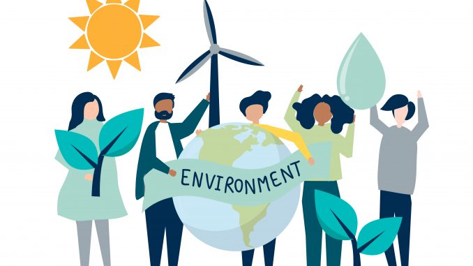 People with environmental sustainability concept